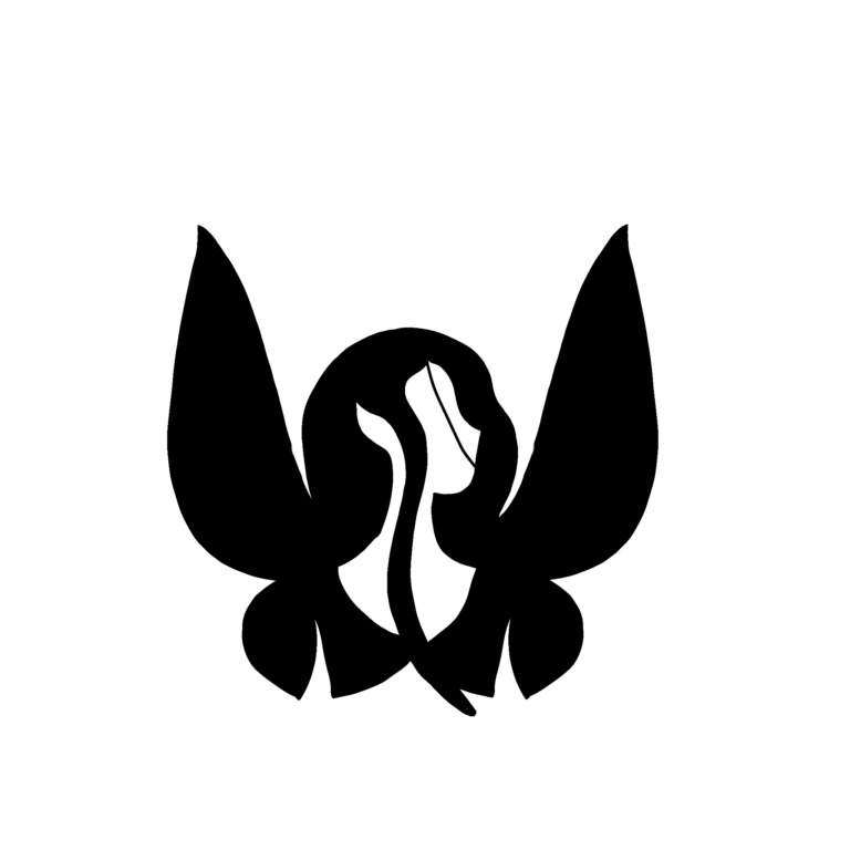black and white fairy logo